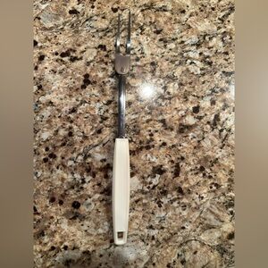 Vintage Ekco Meat Fork with Cream Handle